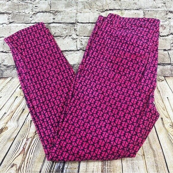 Vineyard Vines Pants‎ Womens Sz.10 Pink Corduroy 5-Pocket Anchor Print Ankle - Picture 6 of 9